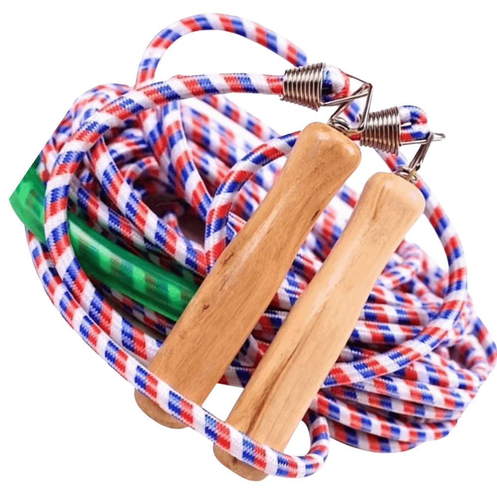 10m Length Long Jump Rope Wooden Handle Multiplayer Design Team Jump Rope Long Size 32.8ft Length Long Skipping Rope Party Game