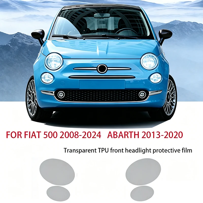 

Suitable for 2013-2020 Abbas 2008-2024 Fiat 500 TPU car headlight protective film