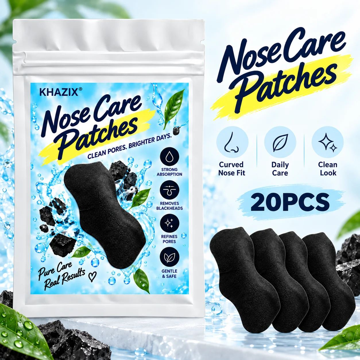 20pcs Blackhead Nose Strips