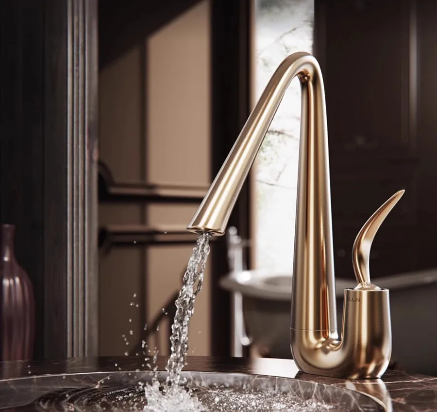 Basin Faucet Bathroom Single lever Hot and Cold Sink Lead Free Mixer Tap Faucet Solid Brass Lavtory Faucet New