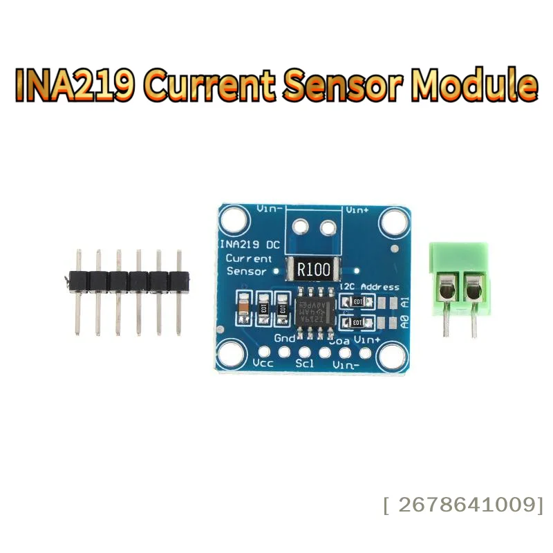 Módulo sensor de corrente bidirecional ina219 i2c, 1/3 peças, alta precisão, deriva zero, tensão dc e monitor de corrente
