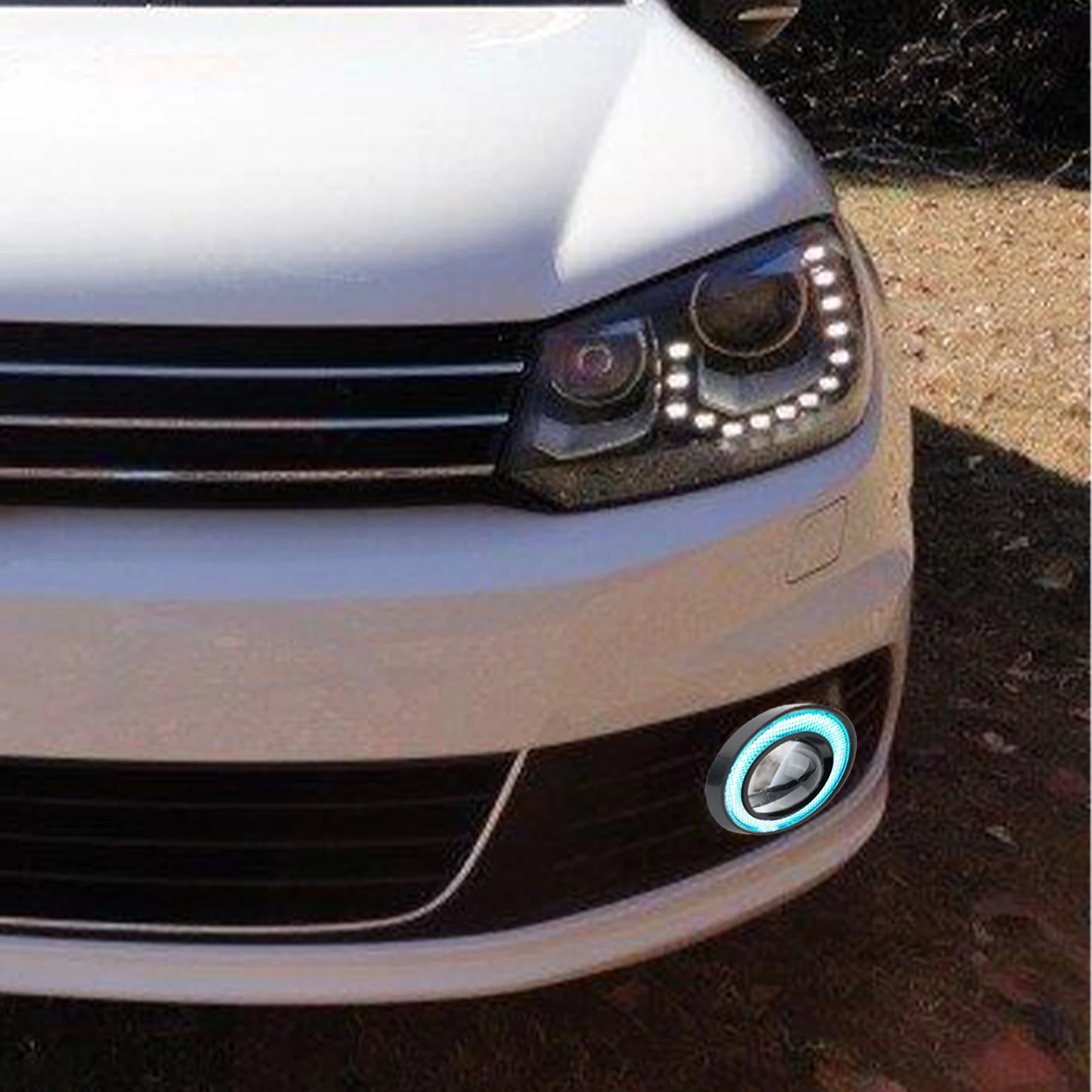 Automotive Lighting 64mm Diameter LED Fog Light 10W Lighting Output Clear Visibility Enhancement Compact Size 64mm