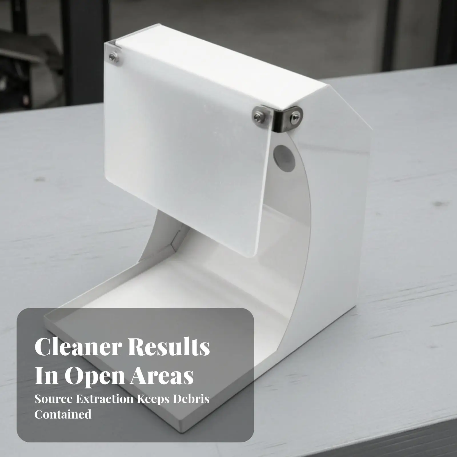 Polishing Dust Cover Carbon Steel Grinding Machine Guard Hood with 27mm Suction Outlet for Dust Collector Parts Workshop