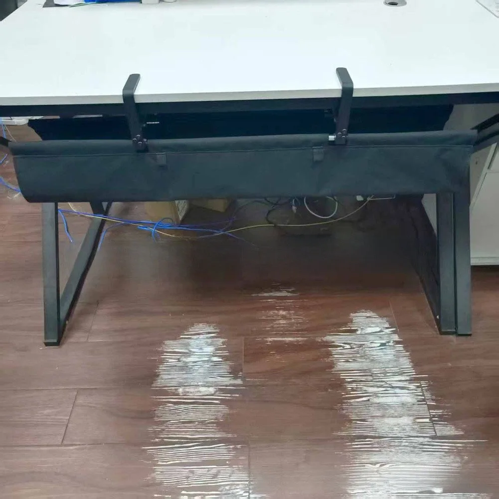Cable Organizer Tray for Under Desk Use on Standing Desks Featuring Reinforced Frame and Dual Felt Layout for Setup