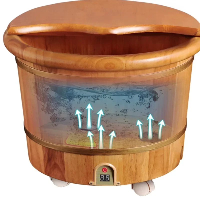 

Foot Bath Barrel Wooden Household Electric Heating Thermostatic l Automatic Deep Artifact