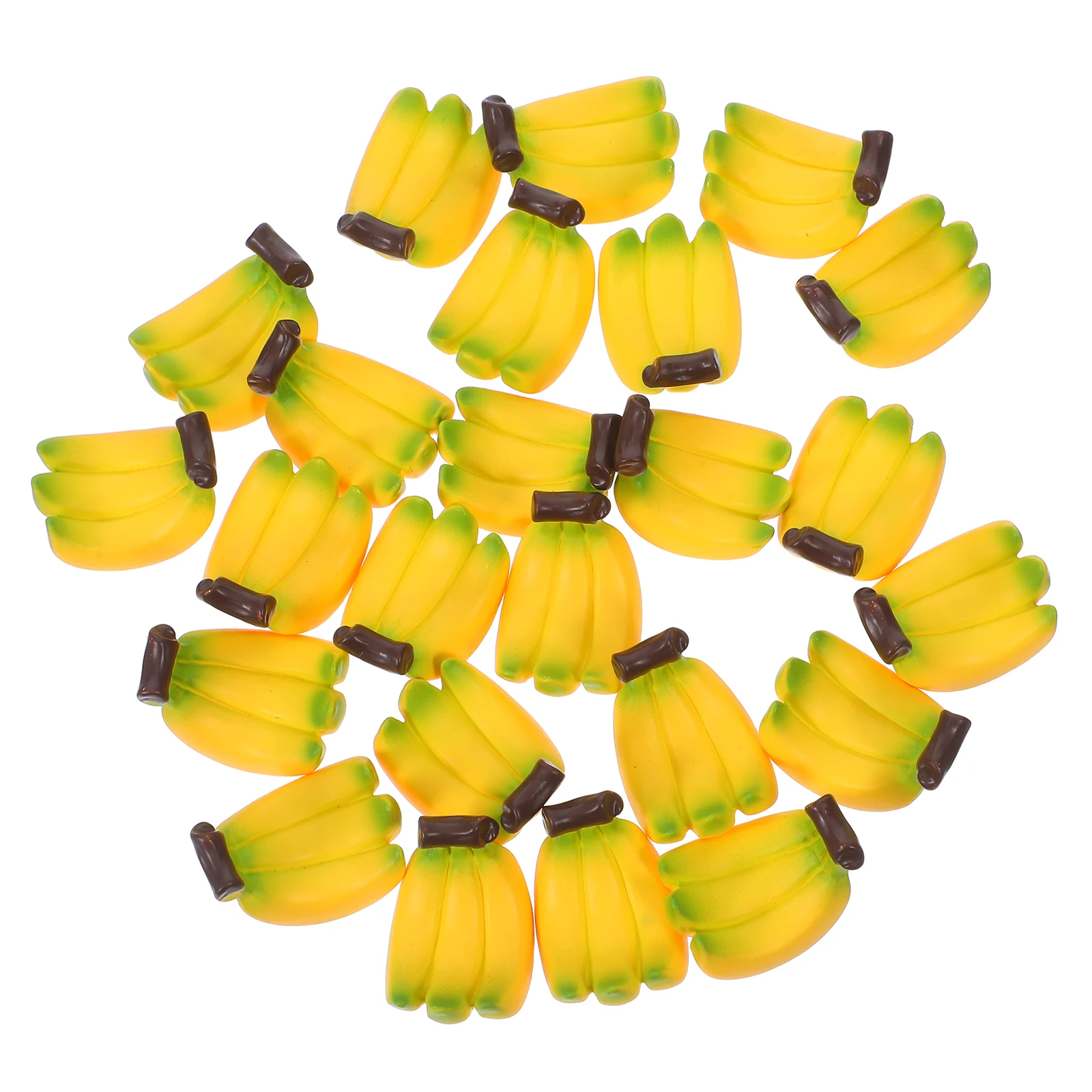 

24pcs Miniature Banana Fake Resin Bunch For Dollhouse Kitchen Decor Artificial Fruit Props Diy Craft Tiny Banana Decoration