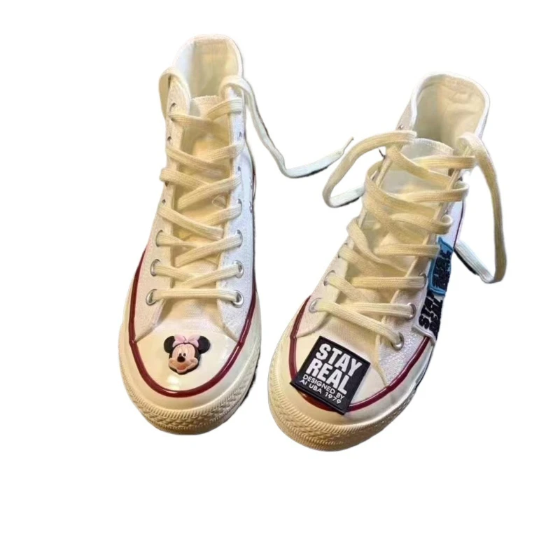 أحذية رياضية قماشية عالية الجودة من ميكي، أحذية تزلج لطيفة للمراهقين، أزياء الشارع، وصول جديد للخريف