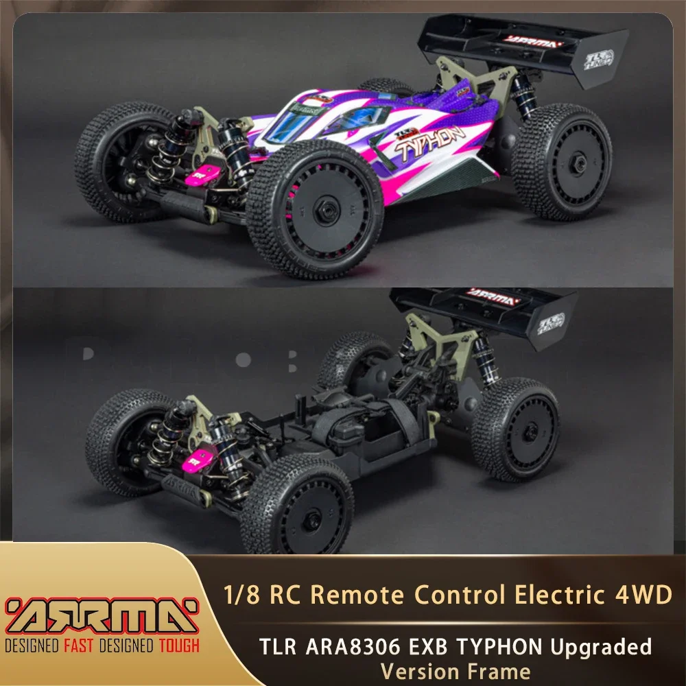 

ARRMA TLR ARA8306 EXB TYPHON 1/8 RC Пульт дистанционного управления Электрический 4WD Внедорожная модель автомобиля Модернизированная версия Рама