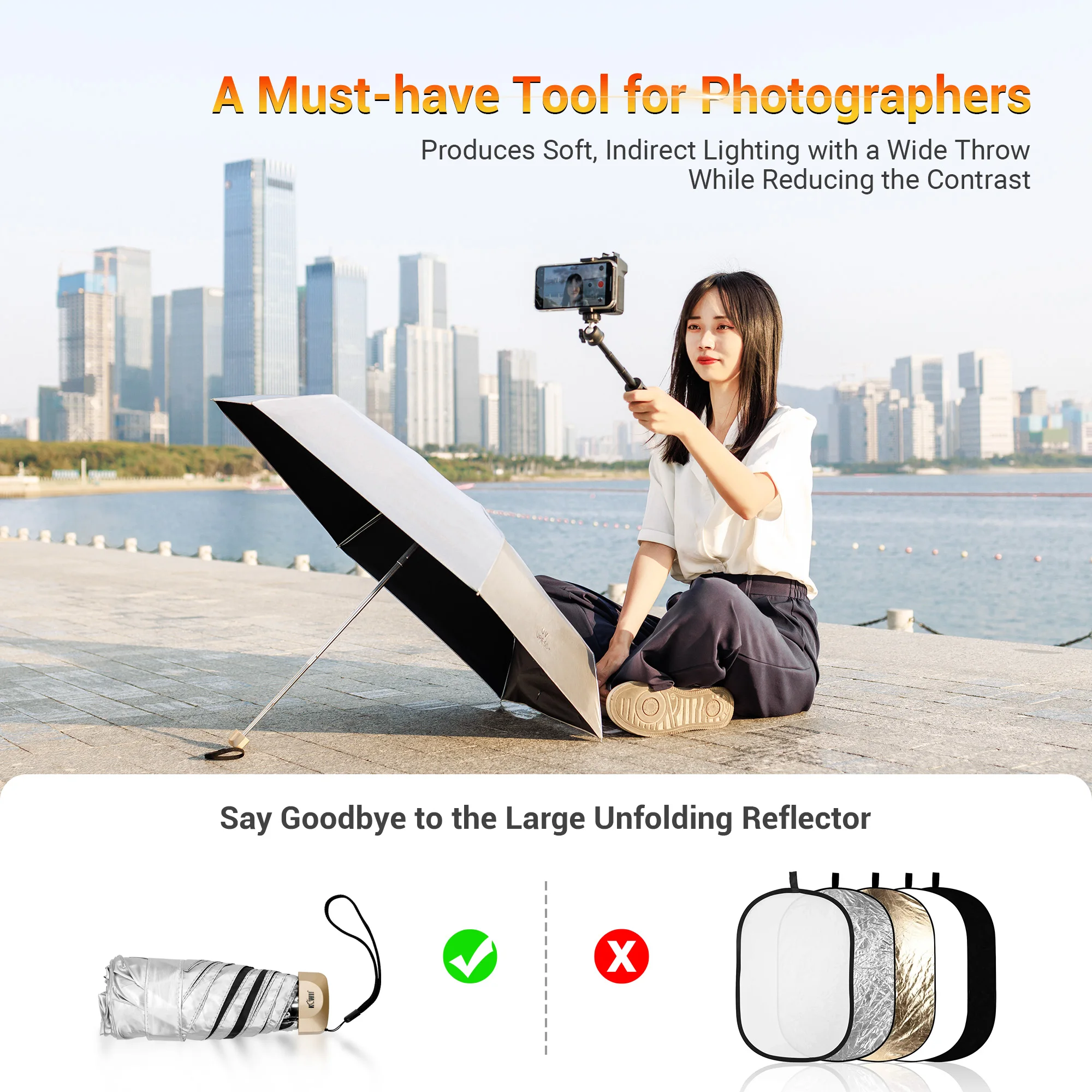 Large Camera Umbrella/Sunshade Weatherproof Photographic Umbrella Camera Rain Cover Reflective Umbrella Photography Accessory