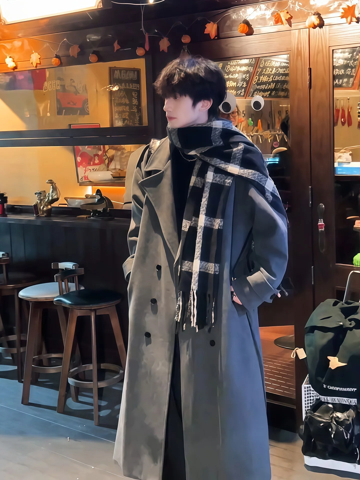 

Мужское утепленное шерстяное пальто Briti Sle Thiened: осенне-зимняя хлопковая куртка средней длины в корейском стиле CleanFit, ветровка-жакет