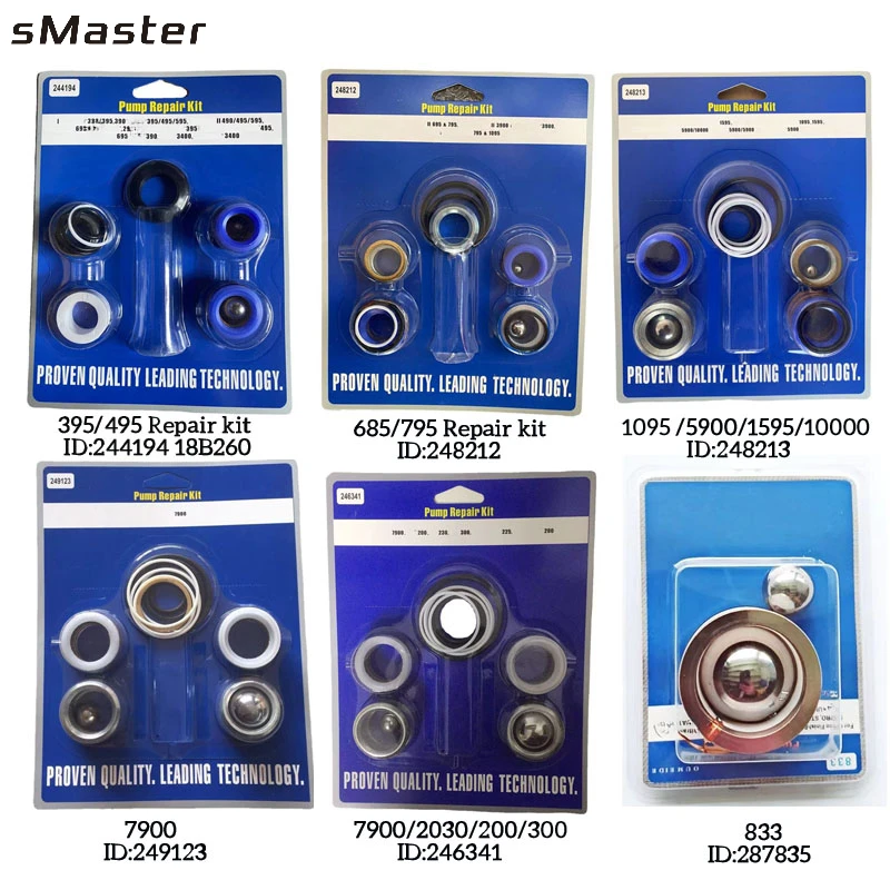 Airless Sprayers Pump Repair Kit 248213/246341/244194/248212/287835/249123 Seal Gasket Filter Pump 395 695 960 833 1095