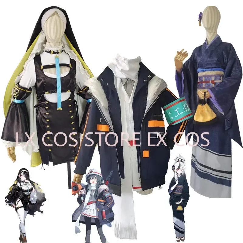 

Синий игровой архив Yasumori Minori, косплей Onikata Kayoko, кимоно горничной, женская обувь Wakaba Hinata, костюмные ботинки, индивидуальный размер