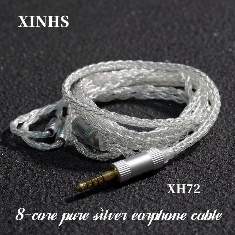 

XINHS XH72 8-Core Pure Silver Wire HiFi Headphone Upgrade Cable 2.5mm/ 3.5mm/4.4mm / 0.78 2Pin / IE900 / MMCX / KZ QDC/ TFZ