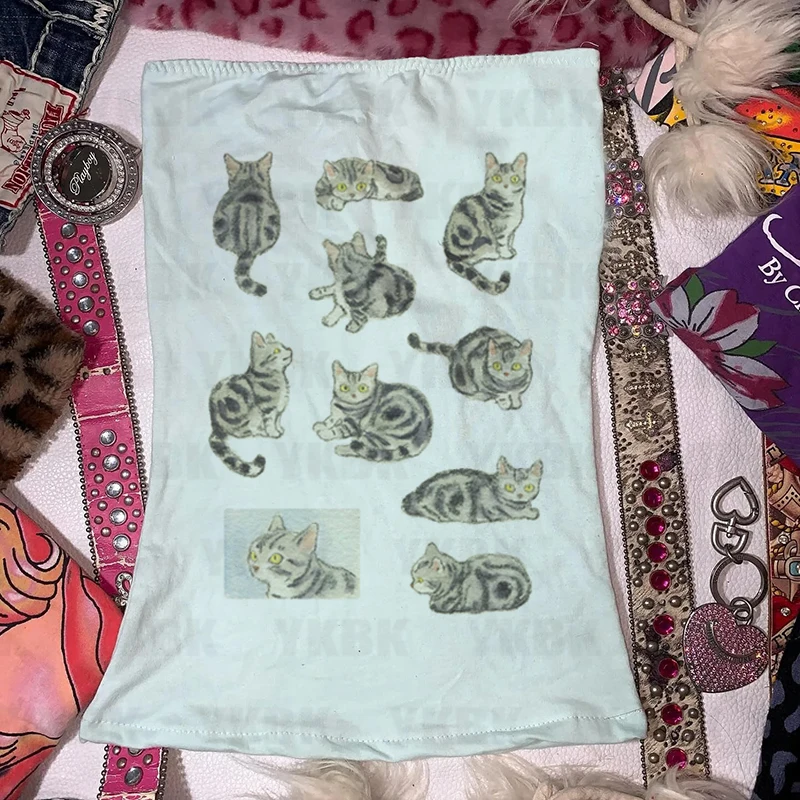 Y2K Punk Print Sleeveless Tank - Women'S Fashion Korea recension och pris