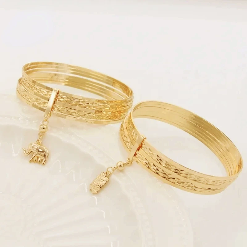 Fortuna alla moda placcato oro 18 carati personalizzato stile classico bracciale gufo vergine a strati d'oro per ragazze regalo festa di addio al nubilato di alta qualità