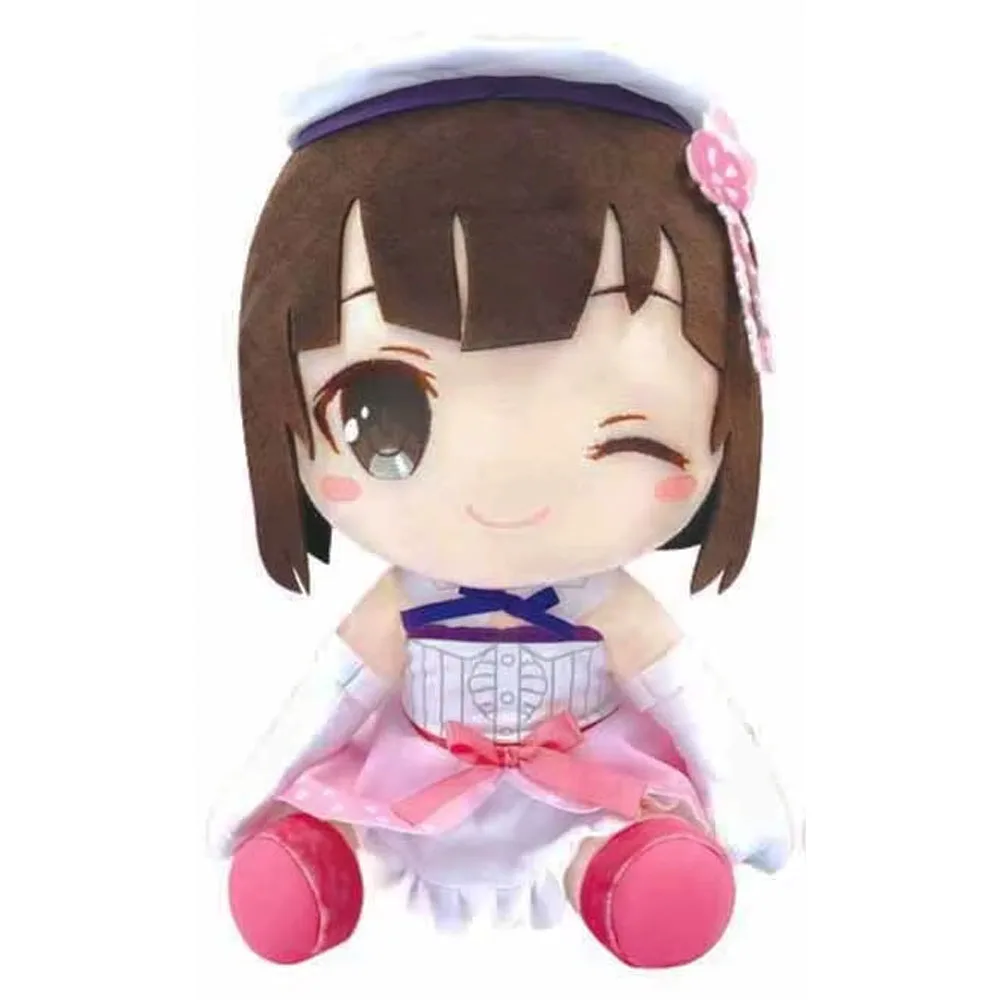 

Милое японское аниме Saekano Как воспитать скучную подругу Megumi Kato Pink Sakura Dress Wink Big Плюшевая мягкая кукла Игрушка Подарки