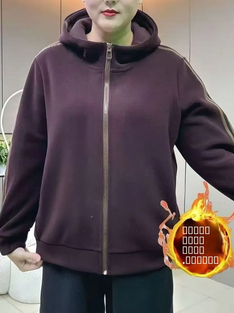 

Женская утепленная зимняя куртка-кардиган с капюшоном, на флисовой подкладке, свободного кроя, с длинными рукавами, на молнии, цветная