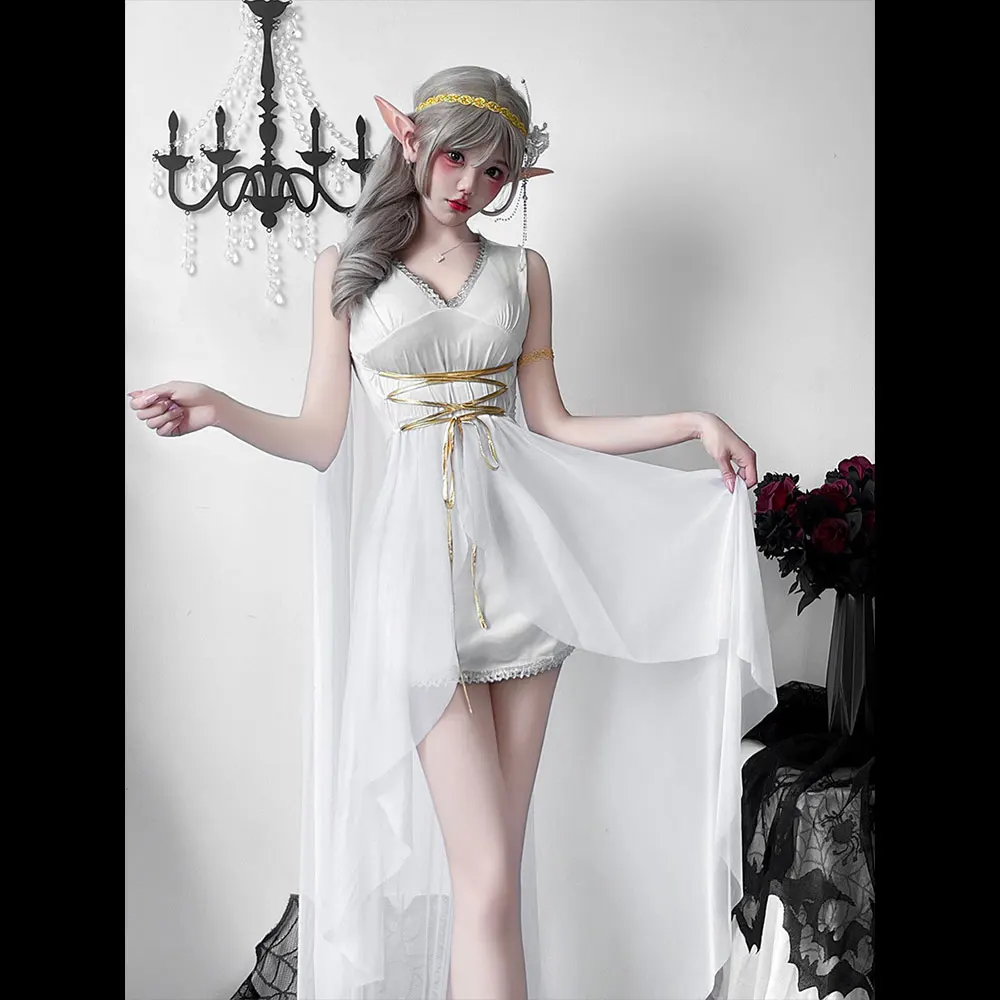 فستان الآلهة اليونانية في القرون الوسطى زي الهالوين؛ فستان قزم؛ كليوباترا؛ زي أداء أثينا.