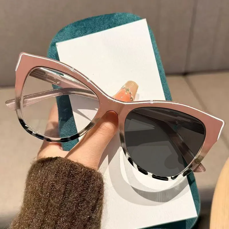 Photochrome Myopie-Brille mit Katzenauge, elegant, vielseitig, ultraleicht, bequem, Augenschutz, Kurzsichtigkeitsbrille, 0 bis -4,0 – Detail 7