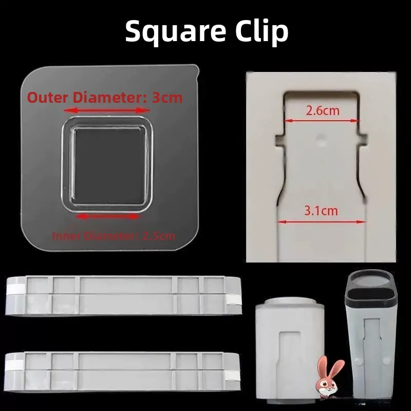 Waterproof Adhesive Hooks Universal No Drilling Required Strong Wall Stickers Transparent Sticky Hooks for Bag Accessories