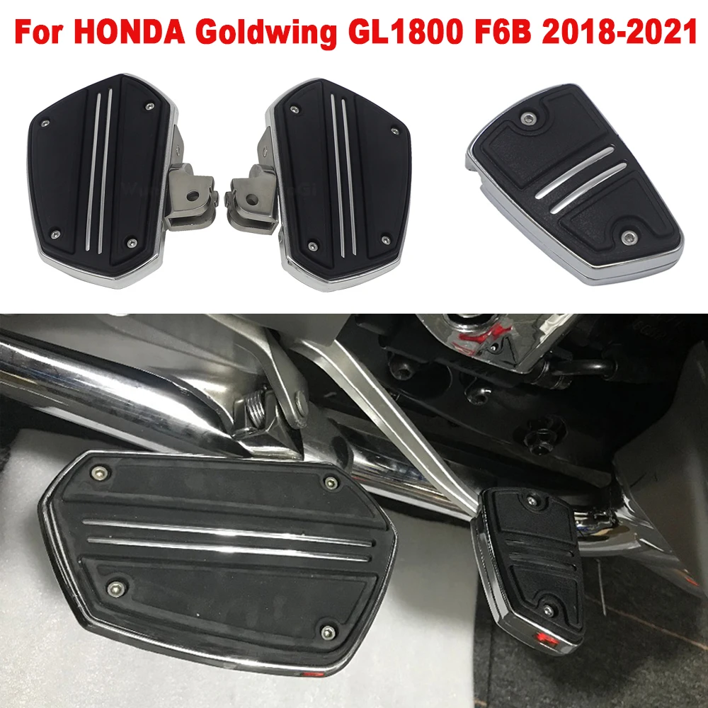 New Motorcycle Twin Rail Floorboards Brake Pedal Cover Double Track Floor For Honda Gold Wing Tour DCT 1800 F6B GL1800 2018-2021