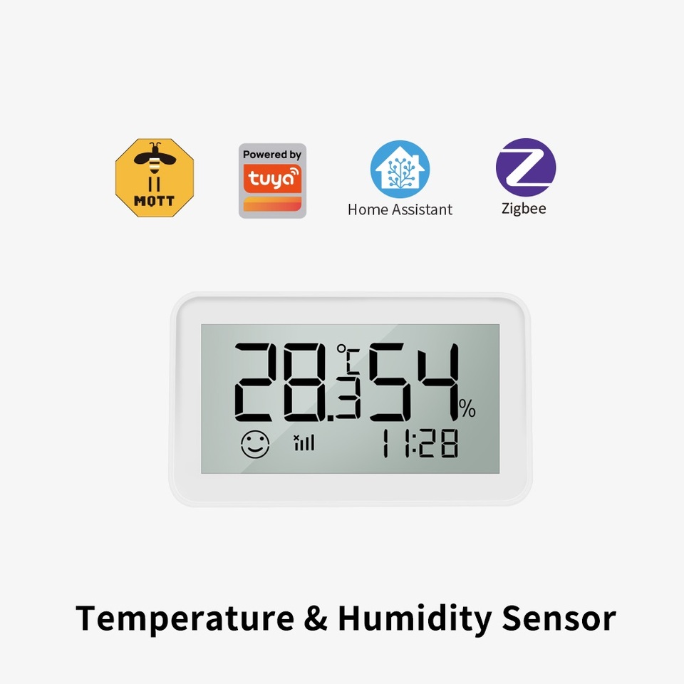  Lincukoo Tuya Zigbee3.0 Smart Temperature Humidity Sensor Zigbee 2 MQTT suppor display the temperature Home Assistant 