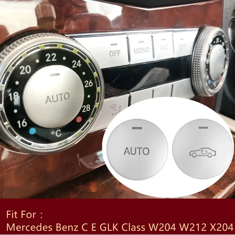 Автомобильный кондиционер, кнопки, декоративные наклейки, отделка, подходит для Mercedes Benz C E GLK Class W204 W212 X204, автоаксессуары