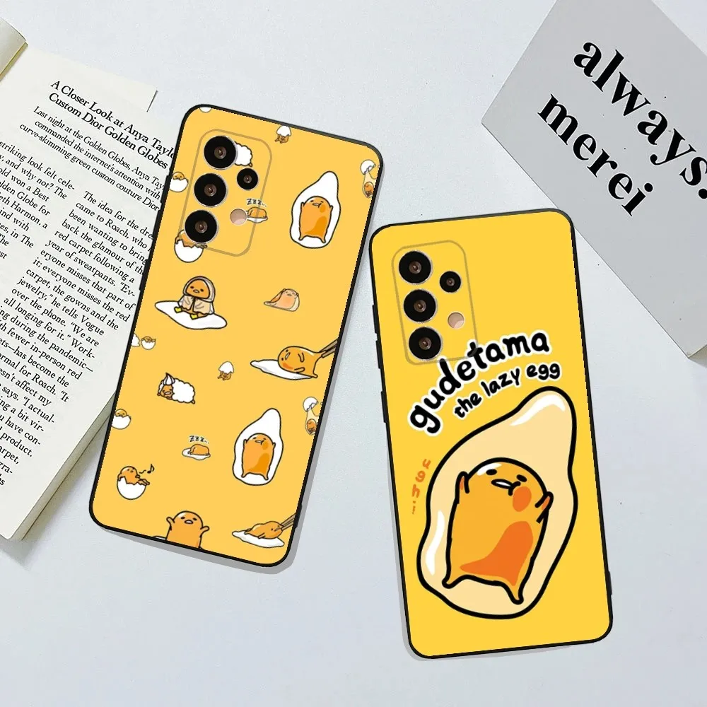 Cartoon G-Gudetama-S Phone Case For Samsung Galaxy A13,A21s,A22,A31,A32,A52,A53,A71,A80,A91 Soft Black Cover