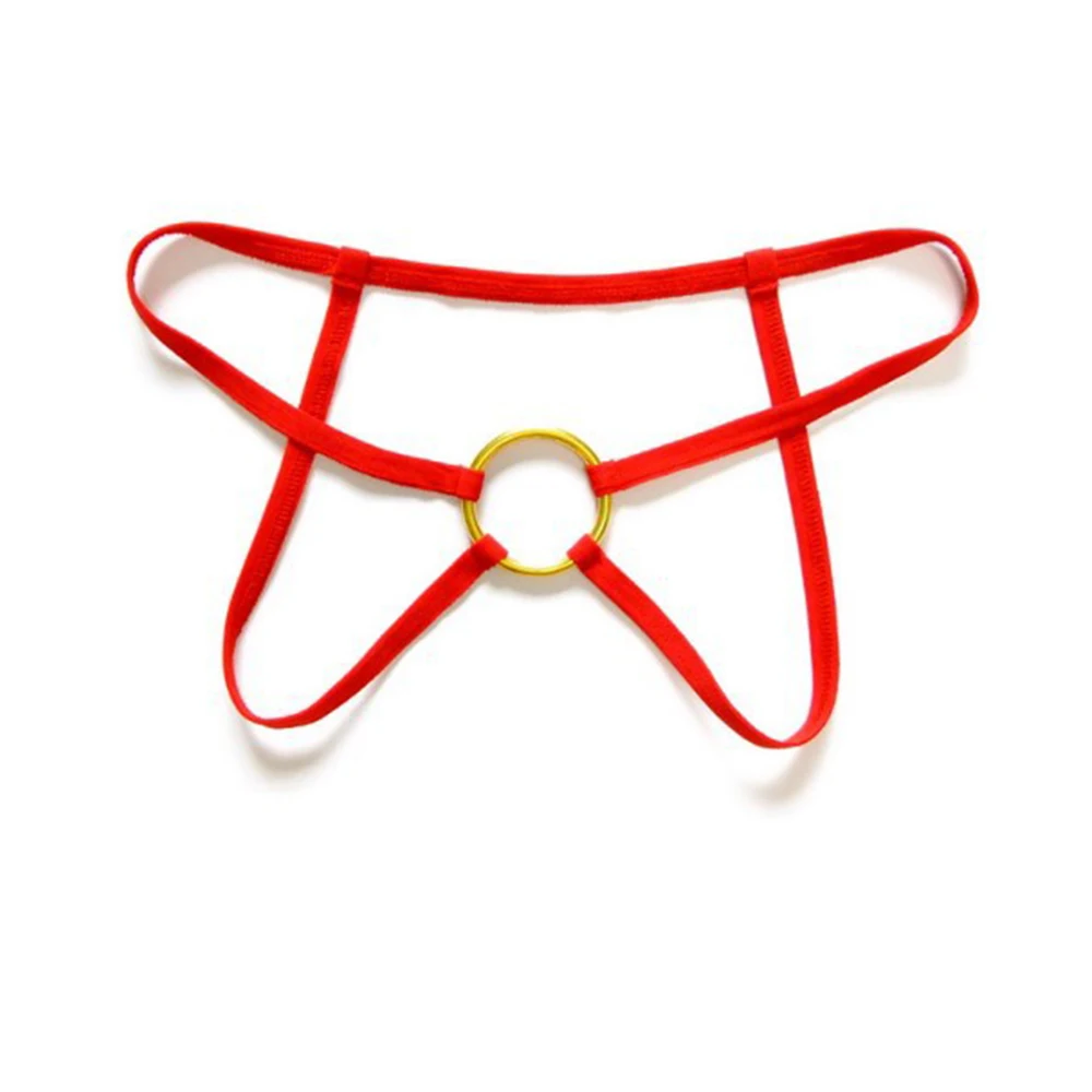 2022 Fashion Hot New G-String Mens Solid Color T-back Underwear O Ring Breathable Briefs Comfortable Low Waist