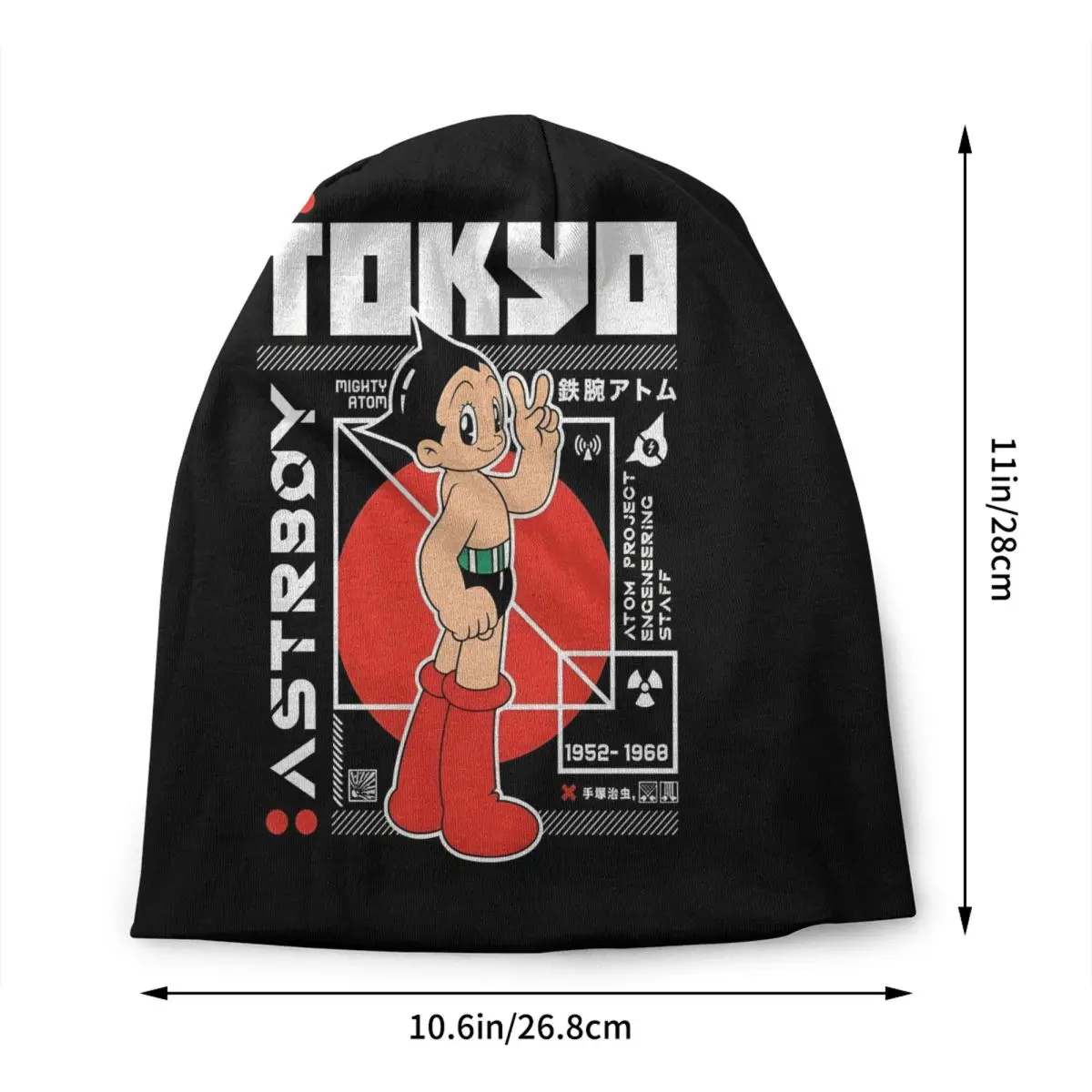Custom Astro Boy Japan Manga Beanies Caps Men Women Unisex Hip Hop Winter Warm Knit Hat Adult Anime Cartoon Bonnet Hats