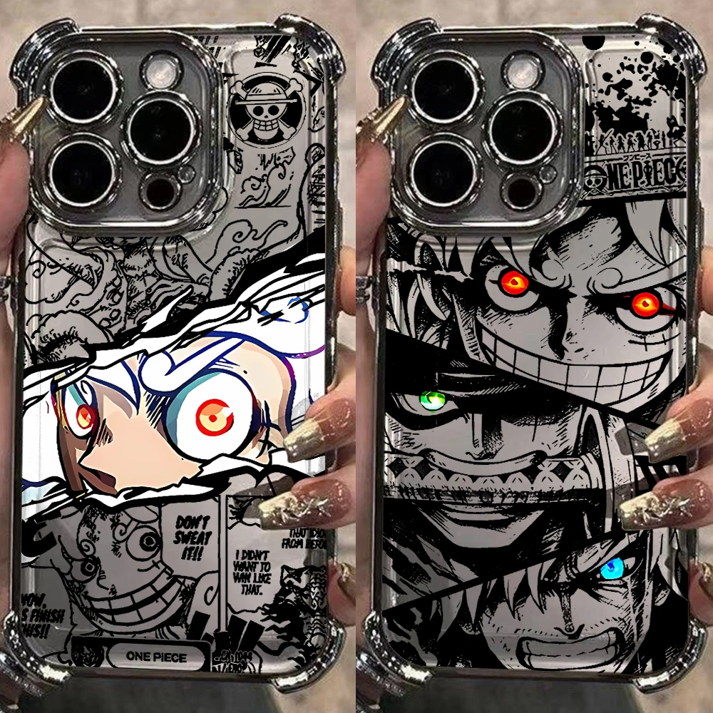 O-One Pieces Eyes Phone Case for Xiaomi Redmi Note 15 14 13 12 14C 13C 12C 10C Pro Plus 4G 5G Anti-drop Transparent Cover