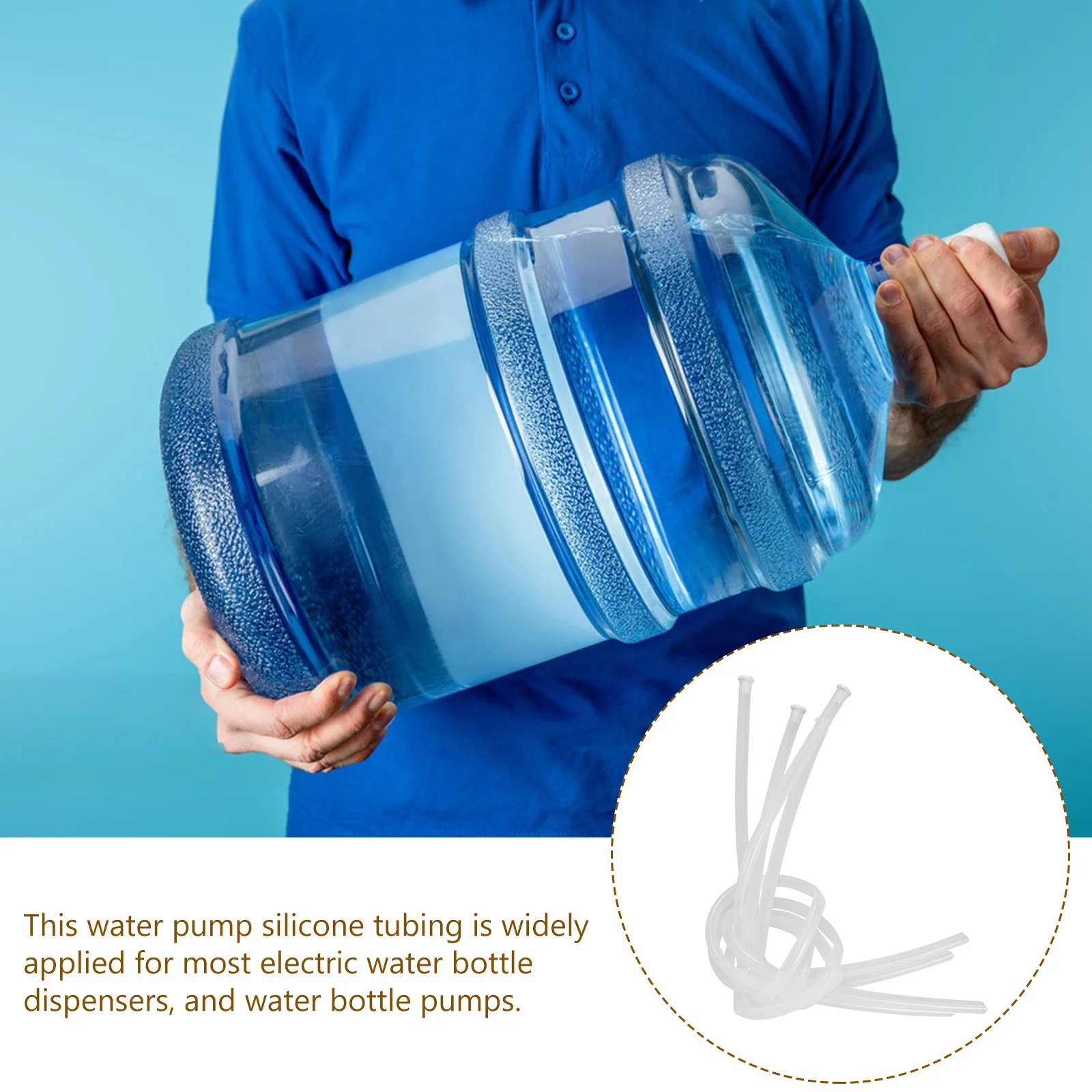 

4PCS 50cm Silicone Tubing Hose for Water Bottle Pump Electric USB Charging Auto Drink Dispenser Kitchen Dining Accessories Safe