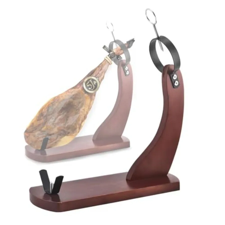 Soporte para jamón de madera, estante para jamón antideslizante estable para cocina, exhibición de fiesta en casa, Ideal para tallar y cortar jamón español