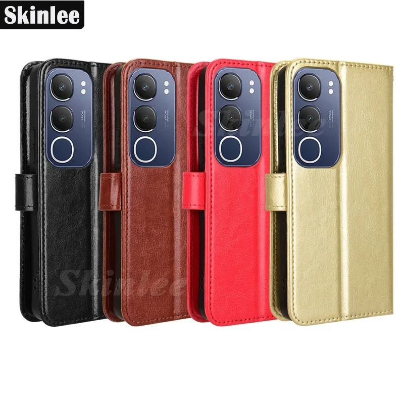 For VIVO Y19S Y28 Y03 Y03T Flip Case Card Pocket Wallet Magnetic Leather Back Cover For VIVO Y28 Y03 Y03T T y 19 28 Shell