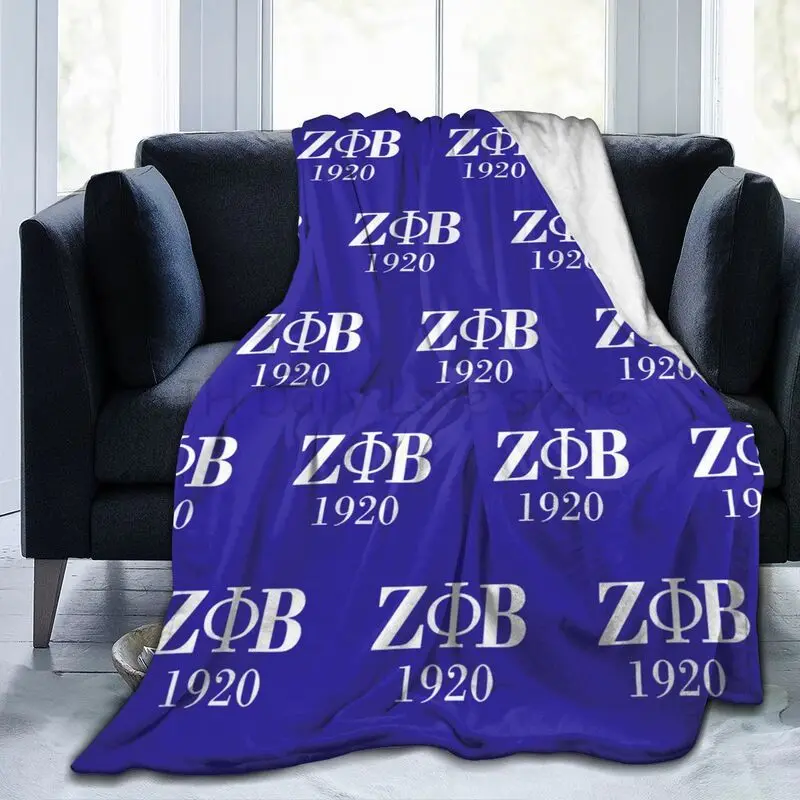 Manta con Estampado de Zeta Phi Beta, Regalos para Hermandades, Mantas de Felpa Ligeras, Cálidas y Suaves, Mantas de Franela para Cama, Sofá y Sillón