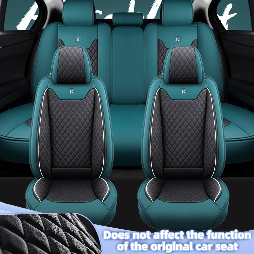 

Комплект чехлов для 5-местного автомобиля MH31 из мягкой кожи, комфортные защитные чехлы для сидений, универсальные для всех сезонов, с подкладкой, зеленого цвета.