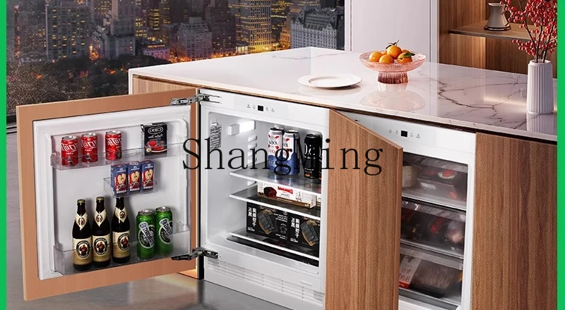 ZYY fully embedded horizontal refrigerator under the counter 235L folio home island hidden