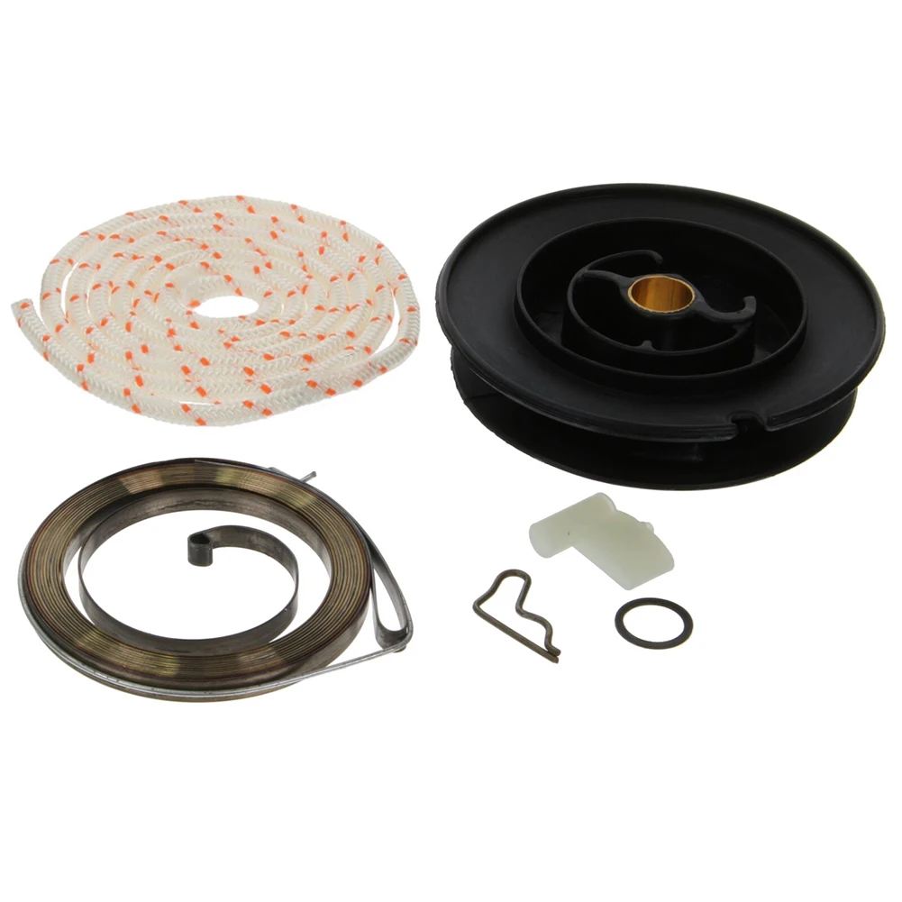 

1Set Recoil Starter Pulley Spring Repair Kit With Pull Handles Replacement For-STIHL TS410 TS420 Garden Tool Accessories