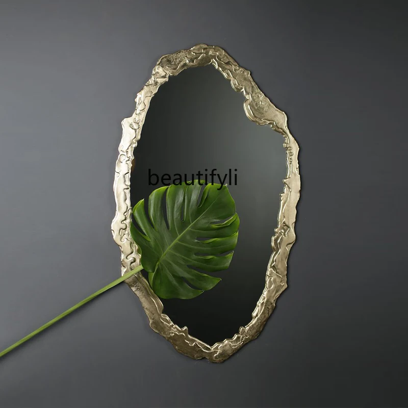

American living room wall-mounted combination mirror irregular creative side mirror special-shaped decorative mirror