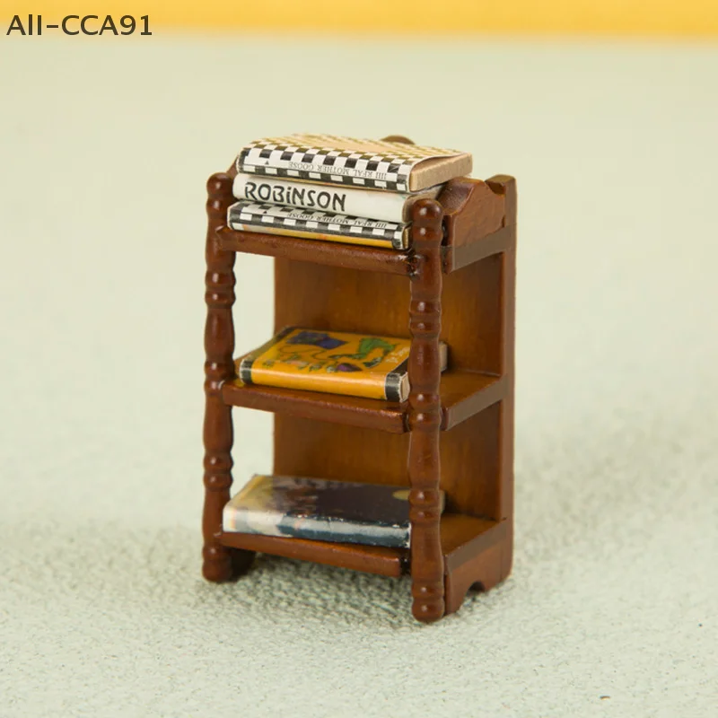 HMA76-1Pc 1:12 Dollhouse Miniature Furniture Bedside Stand Storage Rack Toy Bedroom Toy Doll House Decoration Accessories