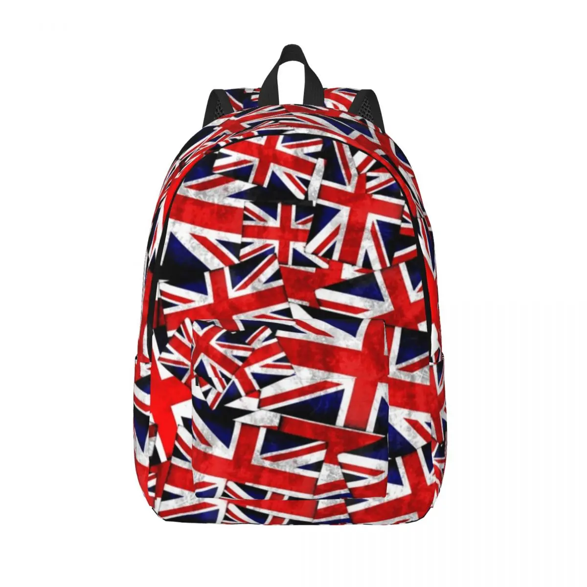 Mochla de lona para Adolescentes Estudante, Escola Bookbag, Bookbag, Union Jack, Britânico, Inglaterra, Bandeira do Reino Unido, Médio Presente High College