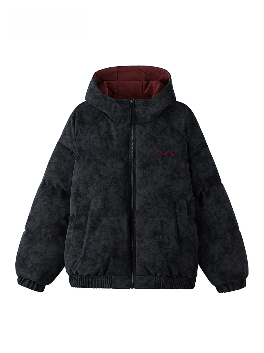 

Зимняя новинка: Универсальная куртка-бомбер свободного кроя с капюшоном из матового хлопка в американском ретро-стиле для мужчин