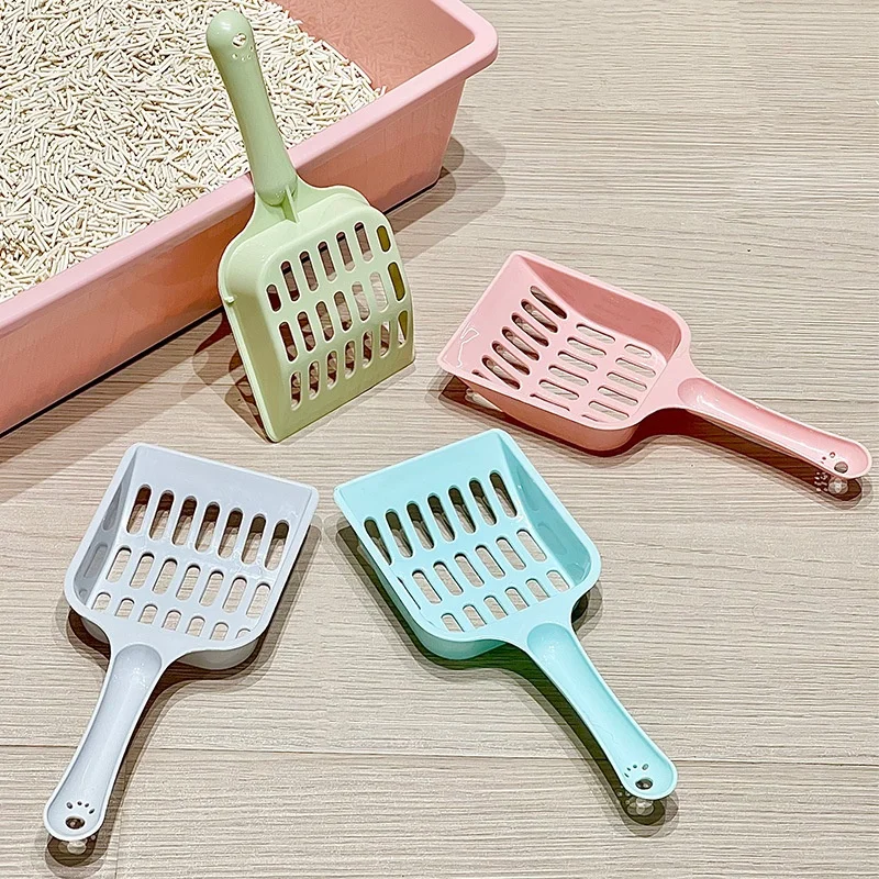 Nova Pá para Areia Sanitária de Gatos, Cores Vibrantes, Design Elegante, Cabo Horizontal, para Coleta de Dejetos, Suprimentos de Limpeza para Gatos