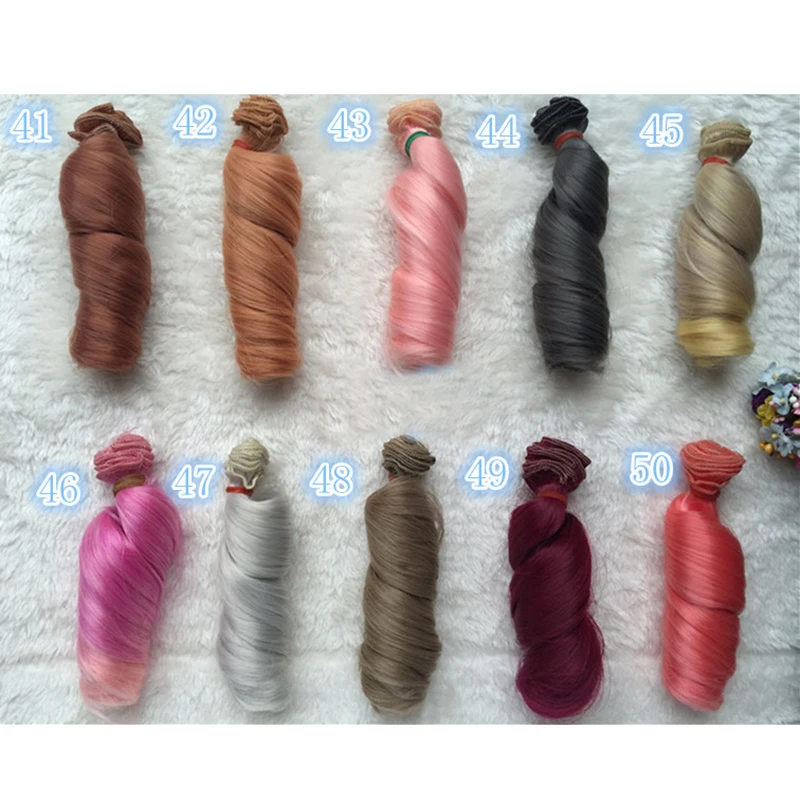 Fashion 15cm DIY Mini Tresses Doll High-Temperature Material Straight Hair Wig For BJD Synthetic  Doll Accessories