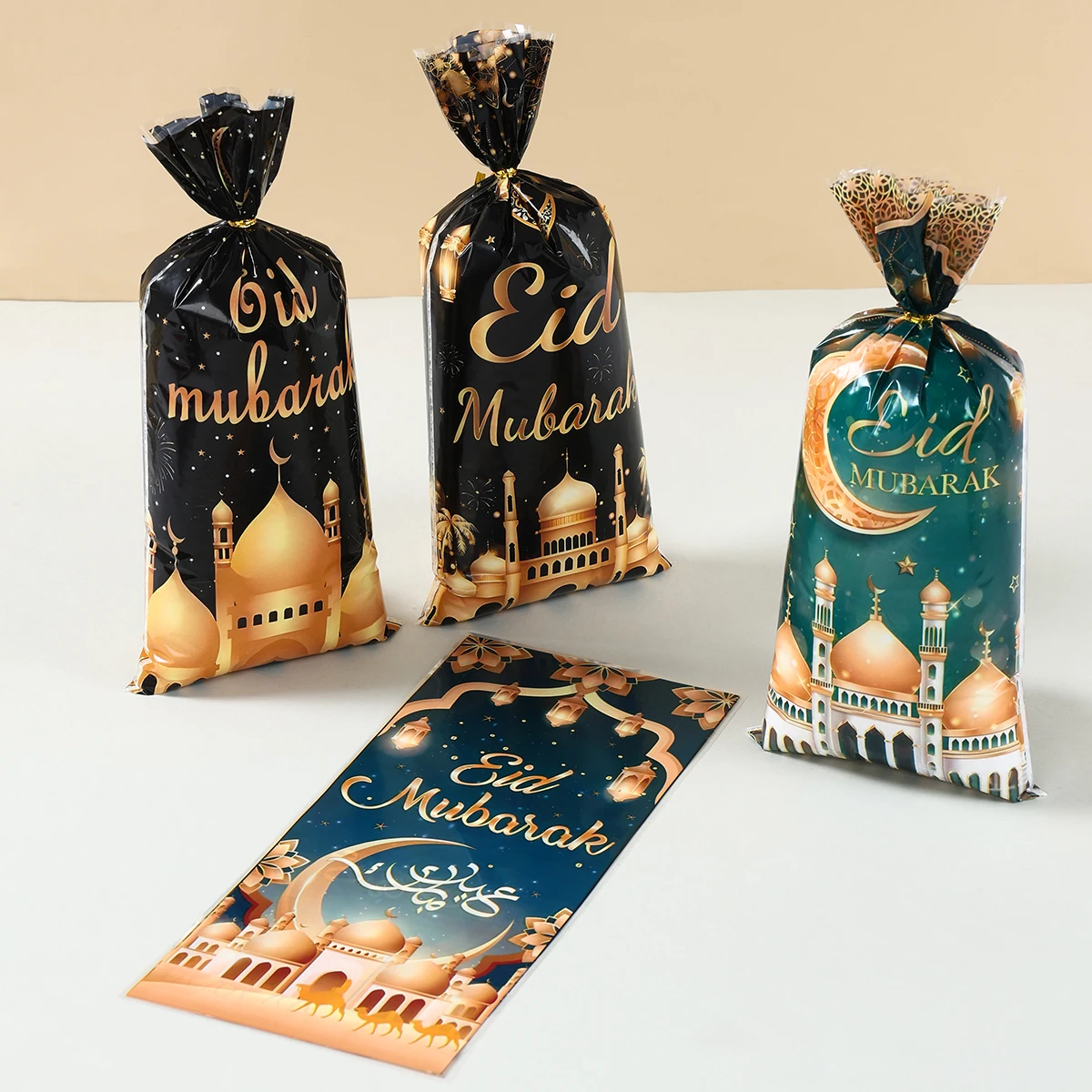 25/50/100 Stuks Eid Mubarak Maan Snoep Tas Ramadan Kareem Decoratie 2025 Voor Thuis Islamitische Moslim Eid Al-Fitr Feestartikelen Gift Bag