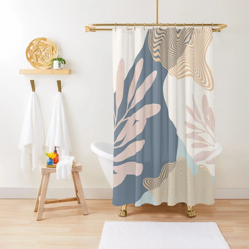 

Light Slate Gray Textured AbstractBohemian Design Shower Curtain Shower Set For Bathroom Bathroom Box Curtain