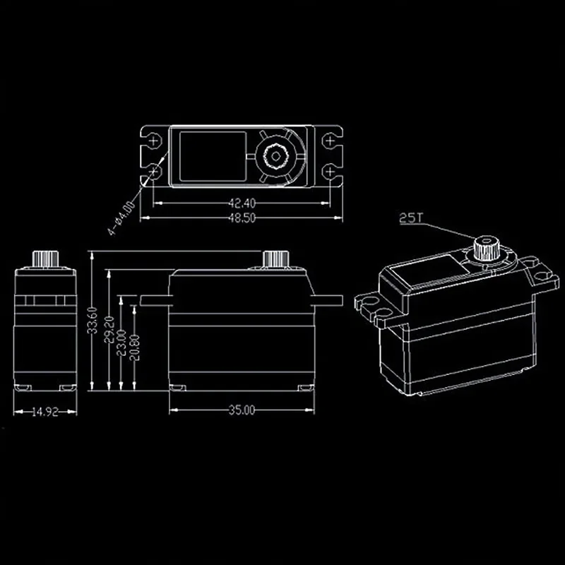 KINGMAX CLS2875H 28g Servo 10kg.cm Drehmoment Digitale Metallgetriebe Mini-Servos für 450-500 Klassenhubschrauber Taumelscheibe