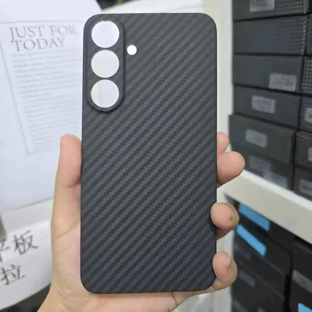 Carbon Fiber Case for Samsung Galaxy S25 Ultra Protective Case Aramid Fiber Cover for Galaxy S25 /S25plus Phone Accessor