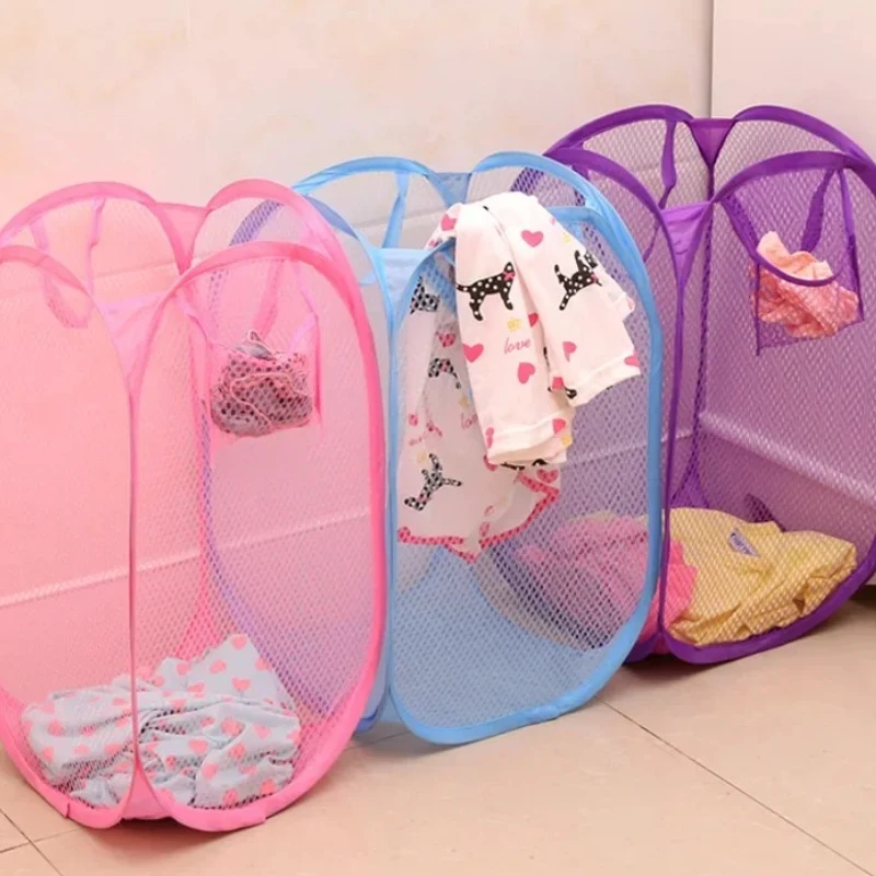 Foldable Mesh Laundry Basket 1