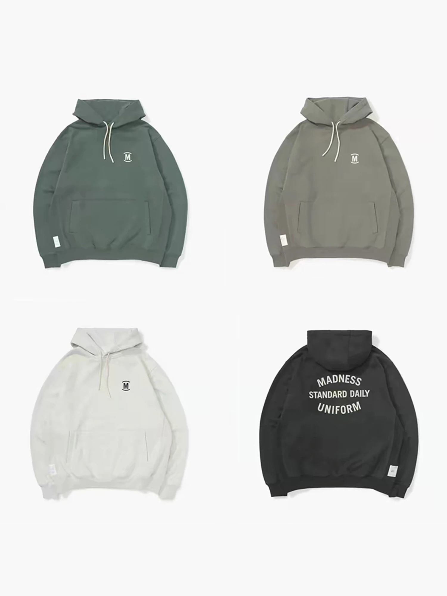 

Мужская толстовка MADN 24AW Wu Wen Le в японском стиле, повседневная, свободного кроя, с белой этикеткой, удобная, с длинными рукавами, из хлопка